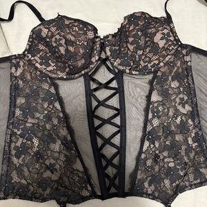 Victoria’s Secret Lace Mesh Corset Top Bustier